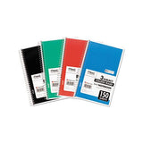 Spiral Notebook, 3 Subjects, Medium-college Rule, Assorted Color Covers, 9.5 X 5.5, 150 Sheets