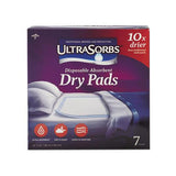 Ultrasorbs Disposable Dry Pads, 23" X 35", Blue, 7-box
