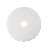 Super Polish Floor Pad 4100, 19" Diameter, White, 5-carton