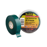 Scotch 35 Vinyl Electrical Color Coding Tape, 3" Core, 0.75" X 66 Ft, Green
