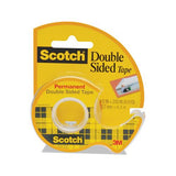 Double-sided Permanent Tape In Handheld Dispenser, 1" Core, 0.5" X 20.83 Ft, Clear
