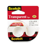 Transparent Tape In Handheld Dispenser, 1" Core, 0.5" X 37.5 Ft, Transparent