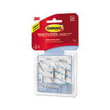 Clear Hooks And Strips, Plastic, Medium, 6 Hooks And 8 Strips-pack