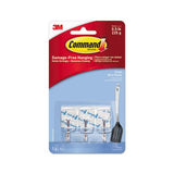 Clear Hooks And Strips, Plastic-wire, Small, 3 Hooks And 4 Strips-pack
