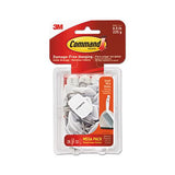 General Purpose Hooks, Small, 0.5 Lb Cap, White, 28 Hooks And 32 Strips-pack