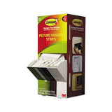Picture Hanging Strips, Cabinet Pack, Removable, 0.75" X 2.75", White, 4-set, 50 Sets-carton