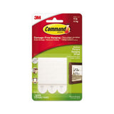 Picture Hanging Strips, Removable, 0.75" X 2.75", White, 3 Pairs-pack