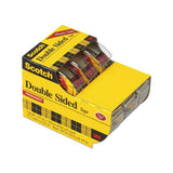 Double-sided Permanent Tape In Handheld Dispenser, 1" Core, 0.5" X 20.83 Ft, Clear, 3-pack