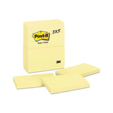 Original Pads In Canary Yellow, 3 X 5, 100-sheet, 12-pack