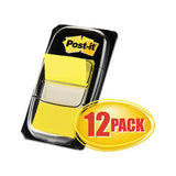 Marking Page Flags In Dispensers, Yellow, 12 50-flag Dispensers-box