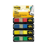 Small Page Flags In Dispensers, 0.5" X 1.75", Assorted Primary, 35-color, 4 Dispensers-pack