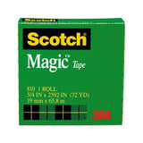 Magic Tape Refill, 3" Core, 0.75" X 72 Yds, Clear