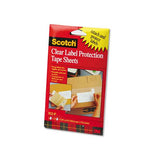 Scotchpad Label Protection Tape Sheets, 4" X 6", Clear, 25-pad, 2 Pads-pack
