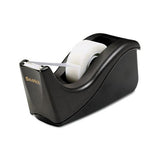 Value Desktop Tape Dispenser, 1" Core, Two-tone Black