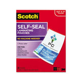 Self-sealing Laminating Pouches, 9.5 Mil, 9" X 11.5", Gloss Clear, 25-pack