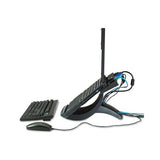 Vertical Notebook Computer Riser, Cable Management, 9x12x6 1-2 - 9 1-2, Black