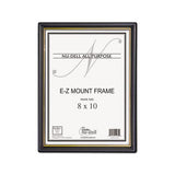 Ez Mount Document Frame-accent, Plastic Face, 8 X 10, Black-gold