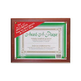 Award-a-plaque Document Holder, Acrylic-plastic, 10-1-2 X 13, Mahogany