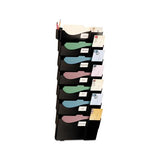 Grande Central Wall Filing System, Seven Pockets, 16 5-8 X 4 3-4 X 38 1-4, Black