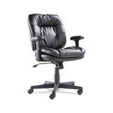 Executive Bonded Leather Swivel-tilt Chair, Supports Up To 250 Lbs, Black Seat-back-base