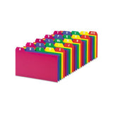 Durable Poly A-z Card Guides, 1-5-cut Top Tab, A To Z, 3 X 5, Assorted Colors, 25-set