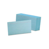 Ruled Index Cards, 3 X 5, Blue, 100-pack
