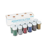Spectra Glitter, .04 Hexagon Crystals, Assorted, .75 Oz Shaker-top Jar, 12-pack