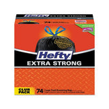 Ultra Strong Tall Kitchen And Trash Bags, 30 Gal, 1.1 Mil, 30" X 33", Black, 74-box