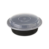 Versatainers, 1-comp, Black-clear, 16oz, 6"dia, 150-carton