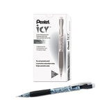 Icy Mechanical Pencil, 0.5 Mm, Hb (#2.5), Black Lead, Transparent Smoke Barrel, Dozen