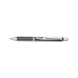 Energel Alloy Rt Retractable Gel Pen, Medium 0.7mm, Black Ink, Black Barrel