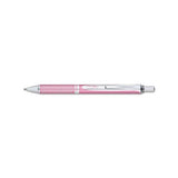 Energel Alloy Rt Retractable Gel Pen, Medium 0.7mm, Black Ink, Pink Barrel