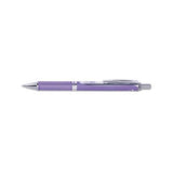 Energel Alloy Rt Retractable Gel Pen, Medium 0.7mm, Violet Ink, Violet Barrel