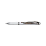 Energel Rtx Retractable Gel Pen, 0.7 Mm, Black Ink, White-black Barrel