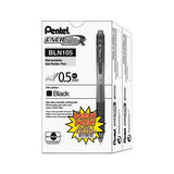 Energel-x Retractable Gel Pen, 0.5 Mm Needle Tip, Black Ink-barrel, 24-pack