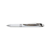 Energel Rtx Retractable Gel Pen, 0.5 Mm, Black Ink, White-black Barrel