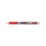 Energel Rtx Retractable Gel Pen, Medium 0.7 Mm, Red Ink, Red-gray Barrel