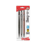 Sharp Mechanical Pencil, 0.7 Mm, Hb (#2.5), Black Lead, Assorted Barrel Colors, 3-pack