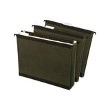 Surehook Hanging Pocket File, Letter Size, 1-5-cut Tab, Standard Green, 4-pack
