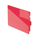 Colored Poly Out Guides With Center Tab, 1-3-cut End Tab, Out, 8.5 X 11, Red, 50-box