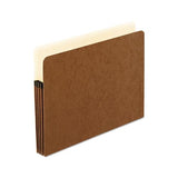 Smart Shield File Pocket, 3.5" Expansion, Letter Size, Red Fiber, 10-box