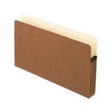 Smart Shield File Pocket, 5.25" Expansion, Legal Size, Red Fiber, 10-box