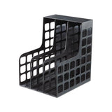 Plastic Magazine File, Two Snap-in Dividers, 9 X 10 5-8 X 12, Black