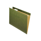 Reinforced Hanging File Folders, Letter Size, 1-5-cut Tab, Standard Green, 25-box