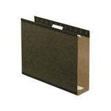 Extra Capacity Reinforced Hanging File Folders With Box Bottom, Letter Size, 1-5-cut Tab, Standard Green, 25-box