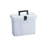 Portable File Boxes, Letter Files, 14.88" X 6.5" X 11.88", Granite