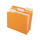 Interior File Folders, 1-3-cut Tabs, Letter Size, Orange, 100-box
