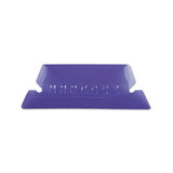 Transparent Colored Tabs For Hanging File Folders, 1-5-cut Tabs, Violet, 2" Wide, 25-pack