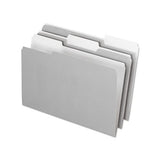 Interior File Folders, 1-3-cut Tabs, Legal Size, Gray, 100-box