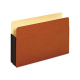 File Pocket W- Tyvek, 3.5" Expansion, Legal Size, Redrope, 10-box